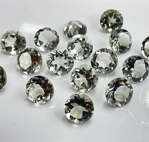 Améthyste verte naturelle coupe ronde 8mm à facettes-pierre précieuse d'améthyste verte en vrac - Product Image 6