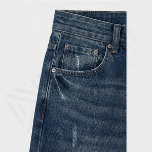 Men's Ripped Skinny Jeans 60% Cotton 28% Polyester 10% Viscose 2% Spandex Casual Custom Funky <b>Denim</b> <b>Trousers</b> Customized Color - Product Image 5