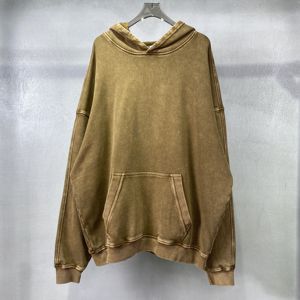 Sweat à capuche pour homme personnalisable, délavé à l'acide, haute qualité, 100% coton, vêtement d'hiver respirant avec motif uni, impression numérique 2026 - Product Image 3