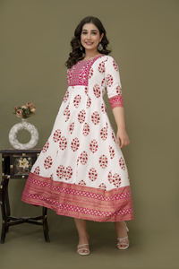 Robe longue de qualité supérieure séquence broderie travail côté Dori Handloom fabricant indien - Product Image 3