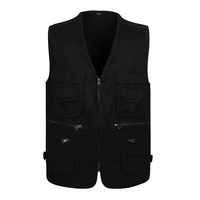 Nefes yeni erkekler yelekler Denim kolsuz ceket kırmızı siyah yelek ile birçok cep kırmızı renk açık spor yelek OEM hizmeti