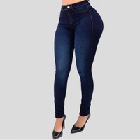 Mode taille haute grande taille Skinny Patchwork dames Stretch Jeans Denim pantalon Ropa De Mujer femmes Jeans