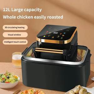 Freidora de Aire Eléctrica Grande de 12L sin Aceite con Pantalla Táctil, Moderna, de Acero Inoxidable y Plástico, con Doble Cesta Cuadrada - Product Image 3