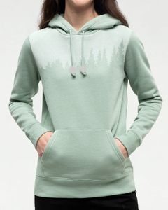 Sudadera con Capucha Moderna de Alta Calidad en Verde Claro, Elegante y Sostenible, Versátil con Diseño Gráfico, Perfecta para Días Informales, de Ako - Product Image 3