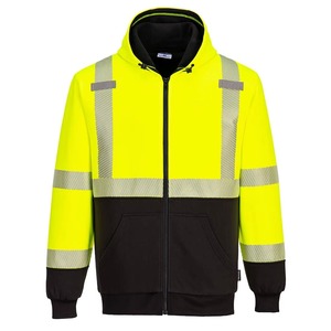 Sudadera con capucha Hi-Viz del fabricante para electricistas Chaqueta DE TRABAJO impermeable con cremallera para ropa de seguridad - Product Image 4
