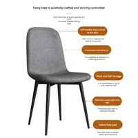 Chaises de salle à manger en gros pour la maison, chaises en acier de luxe léger, tabourets simples, tables de salle à manger pour restaurants et hôtels, chaises de réunion, emballage postal