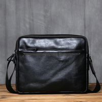 Sacoche de voyage pour homme en cuir véritable de haute qualité, rétro, vintage, petite, grande capacité, portable, simple, pour ordinateur portable