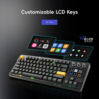Teclado Mecánico Programable MiraBox K1 Pro de 87 Teclas con 6 Teclas LCD, 3 Perillas, Interruptores RGB Intercambiables en Caliente