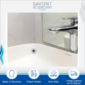 Ventouse la plus vendue, solution de stockage de savon mains libres à prise sûre, porte-savon magnétique avec capacité de charge de 50g d'Allemagne - Product Image 4