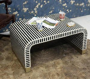 โต๊ะกาแฟไม้ทำด้วยมือพร้อมการออกแบบดวงอาทิตย์เฟอร์นิเจอร์ฝังกระดูกสำหรับห้องนั่งเล่นห้องนอนตกแต่งบ้านที่มีคุณสมบัติการจัดเก็บ - Product Image 4