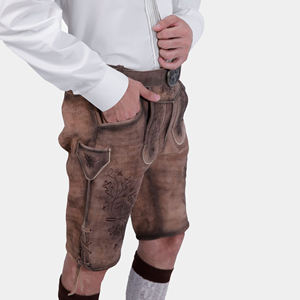 Bavarois court Lederhosen authentique daim cuir Oktoberfest tenue pour hommes Style traditionnel nouveau 2025 haute qualité - Product Image 4