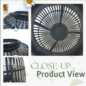 Newest Design Black Bamboo Lantern <b>Candlestick</b> <b>Holder</b> Handmade for Weddings & Home Decor Events-Vecraft VC-83 - Product Image 4