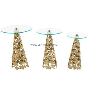 Mesa auxiliar de diseño de lujo, mesa pulida de Metal dorado, mesa auxiliar de café de Metal de la mejor calidad Vintage, mesa auxiliar única recién llegada - Product Image 2
