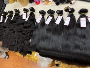 Paquete de trama plana ondulada Natural de cabello Remy virgen 100% Color Natural al por mayor con cutícula saludable alineada - Product Image 2