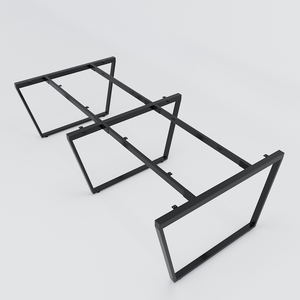 Mesa Moderna Minimalista Tipo Trapecio 240x120cm, Madera Contrachapada Recubierta de Melamina, Patas de Hierro HBTC036 - Product Image 6