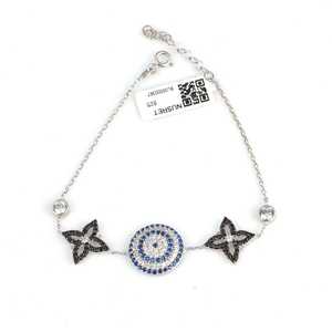 สร้อยข้อมือเงินแท้ 925 ประดับจี้รูปดาวและตาปีศาจ - Product Image 1