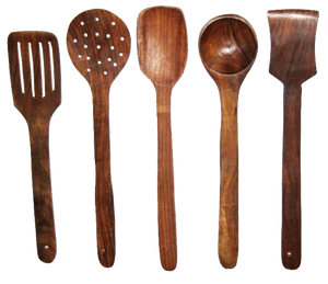 Cuillère en bois faite à la main de fabrication indienne, parfaite pour une utilisation avec des ustensiles de cuisine antiadhésifs disponibles à un prix abordable - Product Image 2