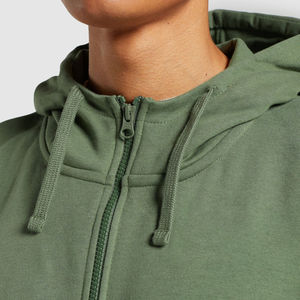 Sweats à capuche zippés personnalisés pour hommes poids lourd 400GSM Hoodies fabricant Street Wear Style Zipper Hoodies pour hommes personnalisation - Product Image 4