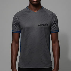 Custom Made Training Jogging Wear Lightweight Stretchable Football Shirt Custom Sublimation Design V Neck Soccer Jersey 100% - Product Image 4