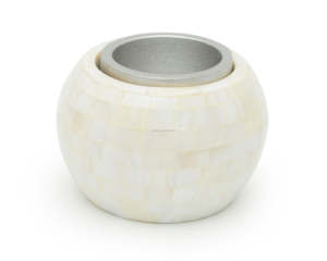 Portavelas redondo hecho a mano con quemador Bakhoor, cuenco de incienso de nácar de lujo para el hogar, agua orgánica, concha de mar para bodas - Product Image 6