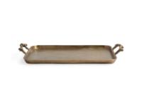 Plateaux de service décoratifs multifonctionnels en aluminium de luxe au design industriel, plaqués or brillant, pour artisanat métallique