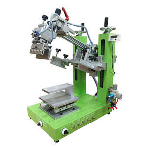 Machine d'impression sérigraphique de bureau semi-automatique rotative pour tasses, monocouleur, imprimante manuelle pour tissus - Product Image 1