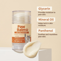 Baume pour pattes et nez de chien et de chat, crème hydratante pour pattes d'animaux avec glycérine et panthénol, apaisement doux pour pattes sèches et rugueuses, OEM ODM