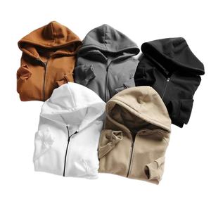 Sweat-shirts à capuche personnalisés pour hommes de haute qualité, 100% coton molletonné, respirant et confortable, avec fermeture éclair, design personnalisé pour hommes - Product Image 3