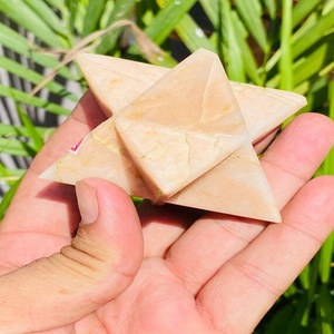 Meilleure vente 8 points Star Cut Merkaba Figurine Agate naturelle cristal de pierre précieuse pour la guérison religieuse prix d'usine mascotte - Product Image 1