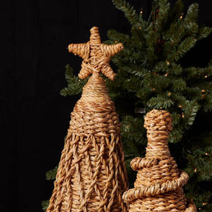 ชุดต้นคริสต์มาสทอหญ้าทะเล 3 ชิ้นสําหรับตกแต่งคริสต์มาส 2024 ขายส่งหรูหราในเวียดนาม - Product Image 4