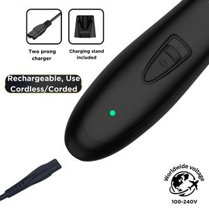 Tondeuse à cheveux sans fil professionnelle pour barbier, tondeuse à barbe noire T-Shaper pour hommes, en acier inoxydable, batterie IPX7 - Product Image 5