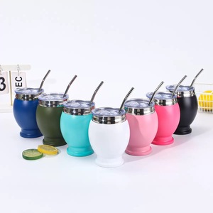 Taza de Mate Argentina de Acero Inoxidable de Doble Pared de 12oz, Vaso Térmico Portátil Moderno y Sencillo, Ideal para Regalo, ¡Venta Caliente! - Product Image 1