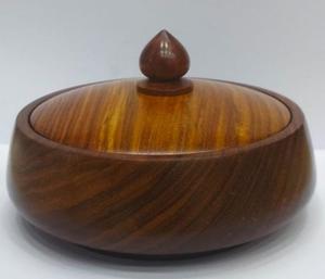 Couvercle de bol en bois d'acacia et de bambou simple, moderne, fait à la main, écologique, grand bol de service de fruits et légumes pour usage domestique et commercial - Product Image 3