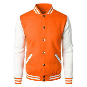 Veste de baseball d'hiver à séchage rapide pour hommes personnalisée vente en gros coupe-vent 100% polyester veste Letterman College fabricant en gros - Product Image 1