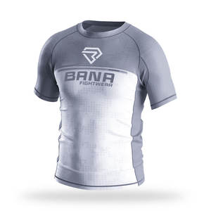 Vente en gros d'éruptions cutanées personnalisées en polyester spandex MMA & BJJ Compression manches courtes unisexe BANA FIGHT WEAR fabriqué au Pakistan - Product Image 6