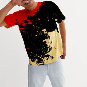 Camiseta de algodón transpirable y ecológica de corte regular, estilo urbano, con logo personalizado, multicolor, para hombre, tallas grandes y altas. - Product Image 1