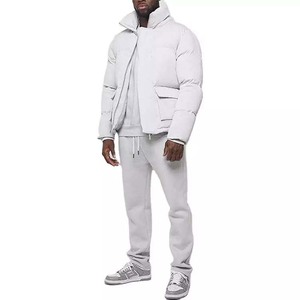 Chaqueta impermeable con capucha de invierno informal nueva moda unisex logotipo personalizado cálido Puffer cuello alto bolsillo al aire libre personalizado - Product Image 5