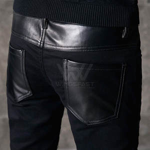 กางเกงหนังผู้ชายระบายอากาศได้ดีกางเกงหนังฟอกโลโก้ตามสั่ง - Product Image 6