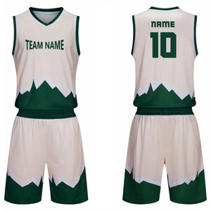 Maillots et shorts de basket-ball athlétiques, imprimés par sublimation, uniformes d'équipe réversibles, kit professionnel pour jeunes - Product Image 4