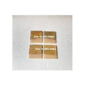 Dessous de verre en bois personnalisé promotionnel de meilleure qualité Dessous de verre décoratifs en résine pour table à thé Dessous de verre pour boissons - Product Image 6