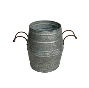 Flower <b>Bucket</b> Antique Design Galvanized Planters New Arrival Solid Metal Galvanized Planters for Sale - Product Image 6