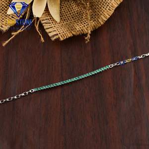 สร้อยข้อมืออัญมณีสีขาวทอง0.90 TDW f.g. สร้อยข้อมือหินอัญมณีสีขาวทองสำหรับห้องปฏิบัติการ - Product Image 6