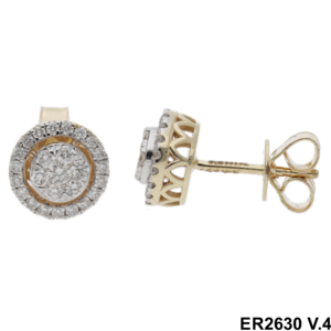 Elegant 9.1MM <b>Halo</b> Stud <b>Earrings</b> for Women 0.55CTW Diamond and Gold Stunning Diamond Jewelry - Product Image 6