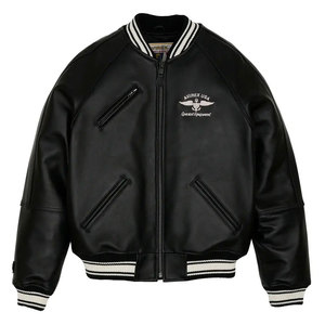 Vendedor caliente Chaqueta de cuero genuino de los hombres de alta calidad Chaqueta de material sólido de moda de invierno Mayorista - Product Image 1