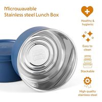 Boîte à lunch en acier inoxydable de qualité alimentaire avec conception anti-fuite, durable et réutilisable pour le stockage et le transport des repas quotidiens
