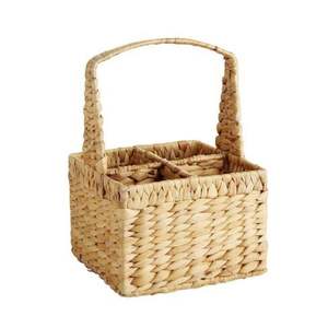 Vente en gros Caddy en bois de jacinthe d'eau naturelle écologique avec poignée pour vaisselle et ustensiles de cuisine du Vietnam - Product Image 2