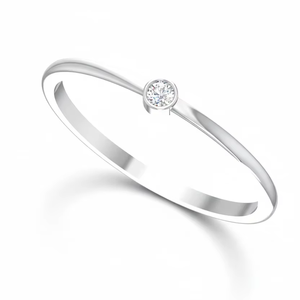 Bague solitaire moderne en diamant flottant, parfaite pour les mariages, les fêtes de fiançailles et la mode quotidienne. - Product Image 1