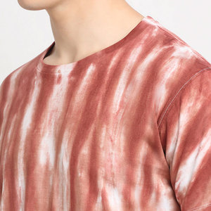 Men's Microfiber <b>Tie</b>-Dyed Short Sleeve T-Shirt Custom Logo Print Hip Hop Style for Gym Use OEM Available - Product Image 1