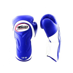 High Quality Professional Boxing <b>Gloves</b> Genuine Cowhide Leather Anti-UV Full Finger <b>Moisture</b> Wicking Breathable Lace-Up Closure - Product Image 2