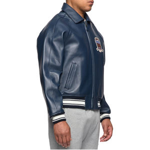 Elegante chaqueta universitaria para hombre, bordado personalizado inspirado en el béisbol, Proveedor de Ropa de equipo directo de fábrica OEM - Product Image 5